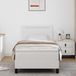 Maison Exclusive Lit à lattes avec sommier intégré, éclairage LED, blanc, 100 x 200 cm, revêtement en similicuir