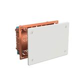 FAMATEL – Inbouwdoos met metalen klauwen, zonder kegel, 115x175x45, oranje
