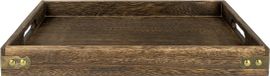 QUVIO Dienblad met handvaten - Hout - Bruin - 24 x 36 x 4 cm