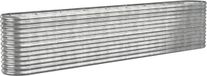 vidaXL Plantenbak - 332x40x68 cm - Staal - Zilver