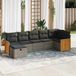 Maison Exclusive - Ensemble de meubles de jardin 7 pièces avec canapé et coussins, gris, en polyrotin