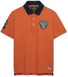 Superdry Vintage Pique Rugby Korte Mouw Poloshirt Oranje XL Man