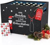 oCreon Bier-adventskalender voor mannen van vilt voor bierkratten - Incl. 24 stickers - Die de voorpret op Kerstmis met elk bier verhogen