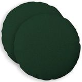 vidaXL - Taie d'oreiller - 2 pièces - HEERLEN - Vert foncé - Ø 30 cm - Satin de coton