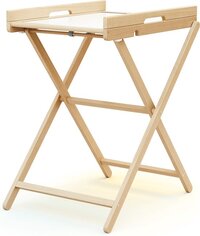 AT4 Inklapbare luiertafel ESSENTIEL met aankleedkussen beuken gelakt