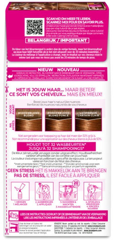 L'Oréal Casting Crème Gloss 634 - Donker Goudkoperblond - Haarverf