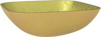 vidaXL Wasbak - 42x42x14 cm - Glas - Goudkleurig