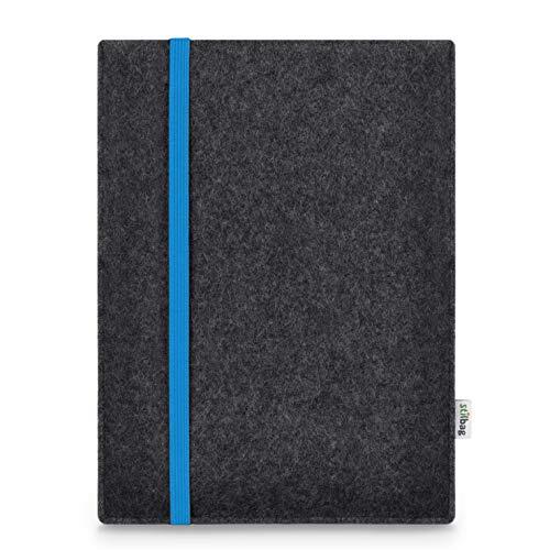 stilbag Hoes voor Apple iPad Pro 11 (2018) | Merino Wolvilt Case | LEON Model in antraciet/blauw | Tablet Beschermhoes Made in Germany