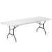 Lifetime 80270 table de bureau légère, pliable en deux, 8 pieds (2,4 m), blanc granit