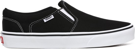 Vans Asher Canvas Heren Sneakers - Black/White - Maat 41