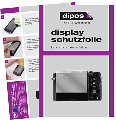 dipos I 2X beschermfolie duidelijk compatibel met Sony Cyber-Shot DSC-RX100 VI folie displaybeschermfolie