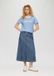 s.Oliver - Rok - Blauw - Denim - A-lijn - Midirok - Gerafelde zoom - Vrouwen - Maat 36