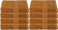 Atmosphera Serviette de bain Towelmaster - 8x - brun clair - luxe - 50 x 90 cm - coton - 450 grammes - serviette de bain