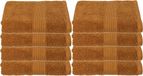 Atmosphera Serviette de bain Towelmaster - 8x - brun clair - luxe - 50 x 90 cm - coton - 450 grammes - serviette de bain