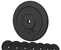 G5 HT SPORT Halterschijven van gietijzer, gatdiameter: 25 mm, voor sportschool en thuisgymnastiek, 0,5 tot 20 kg, voor halters en lange halters