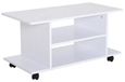 StarTech TV-meubel - TV-tafel met wielen en opbergruimte - Geschikt voor televisies tot 106 cm - 80 x 40 x 40 cm - Moderne stijl - Wit