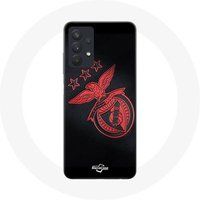 Maniacase Hoesje voor Samsung Galaxy A32 4G slb benfica zwarte achtergrond