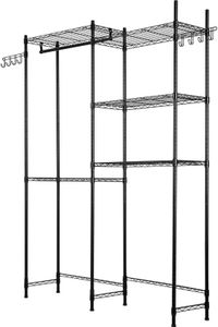 Vevor Étagère de rangement pour machine à laver et sèche-linge, 2 couches, noir