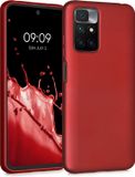 kwmobile telefoonhoesje geschikt voor Xiaomi Redmi 10 (2021 / 2022) - Hoesje voor smartphone - Back cover in metallic donkerrood