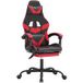 Maison Exclusive - Chaise de jeu avec repose-pieds en similicuir noir et rouge