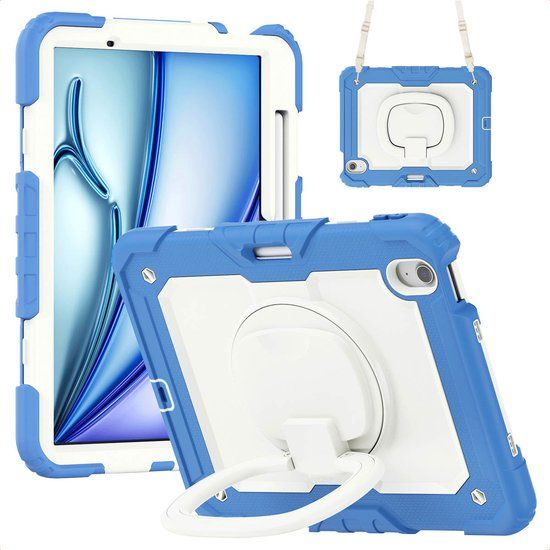 imoshion Tablet Hoes - Geschikt voor Apple iPad Air 11 inch (2026) M4 / Air 11 inch (2025) M3 / Air 11 inch (2024) M2 - Backcover Kids - Blauw