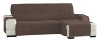 Eysa Zoco Chaise Longue niet elastisch sofaplaid rechts, frontalzicht, chenille, bruin, 29 x 9 x 37 cm