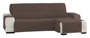 Eysa Zoco Chaise Longue niet elastisch sofaplaid rechts, frontalzicht, chenille, bruin, 29 x 9 x 37 cm