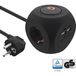 InLine stekkerdoos | 3 contacten | USB-A + USB-C | zwart | 2 meter