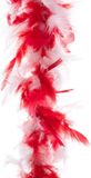 Merkloos Carnaval verkleed veren Boa - rood/witte mix - 2 meter