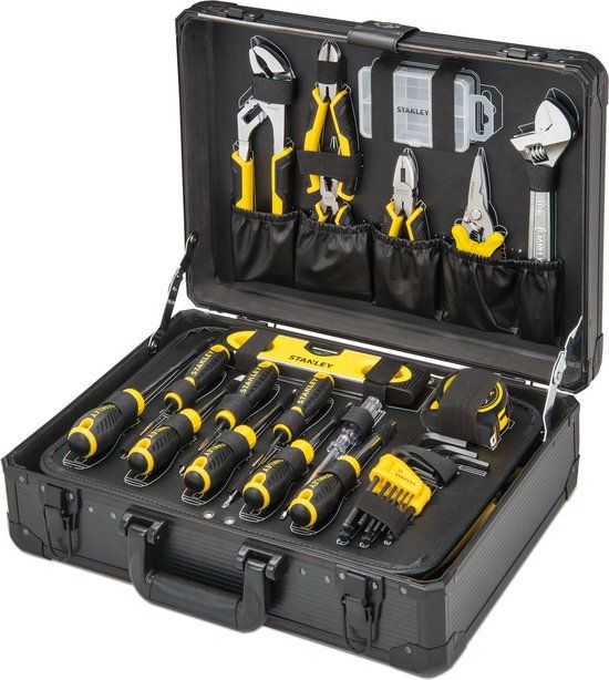 STANLEY STMT98109-1 Gereedschapskoffer voor onderhoud 142-delig | Zwart/Geel