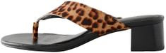 Next - Dames - Forever Comfort® leren teensandalen met blokhak - Dierenprint