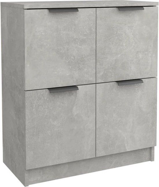 vidaXL Dressoir 60x30x70 cm - Betongrijs Hout