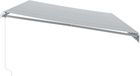 vidaXL Awning manual retractable with LED 600x300 cm anthracite and blanc