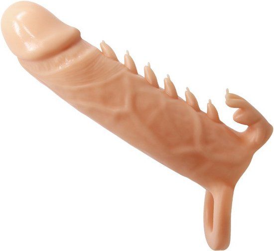 Pretty Love Emmit Penis Sleeve Geribbeld Ontwerp Lichte Huidskleur