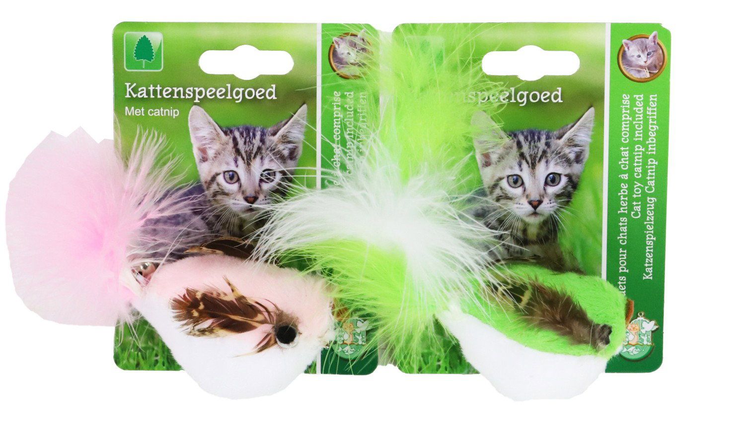 Gebr. de Boon Katten-speelgoed tringelvogel veren 19cm