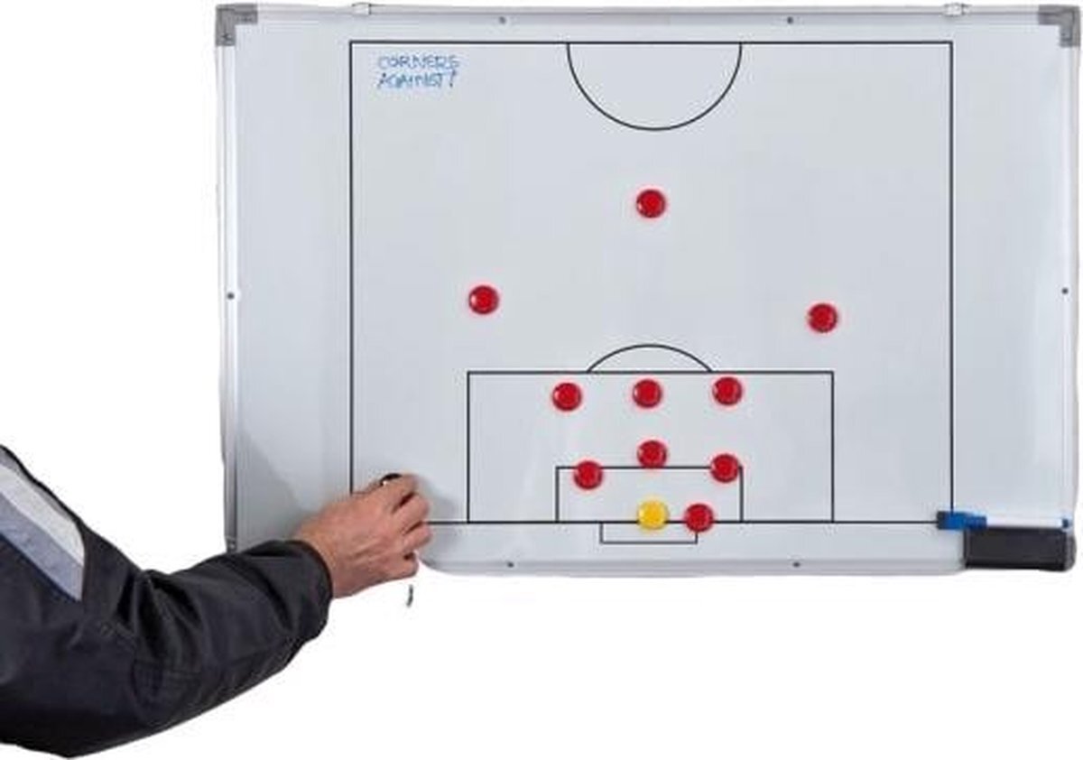 Precision Coachbord Voetbal 60 X 90 Cm Magnetisch Wit 33-delig