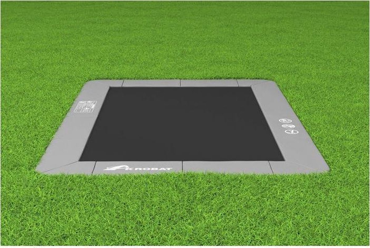 Akrobat Primus Flat To The Ground Trampoline 430 x 305 cm - Antraciet