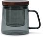 S|P Collection Luma Grey mok met glazen filter en deksel, 370 ml