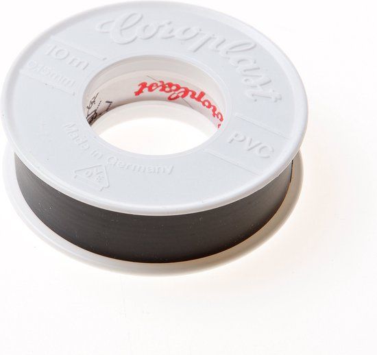 Enzo Coroplast 302 isolatietape - tape zwart 15mm x 10 meter UV Bestendig en Zelfdovend
