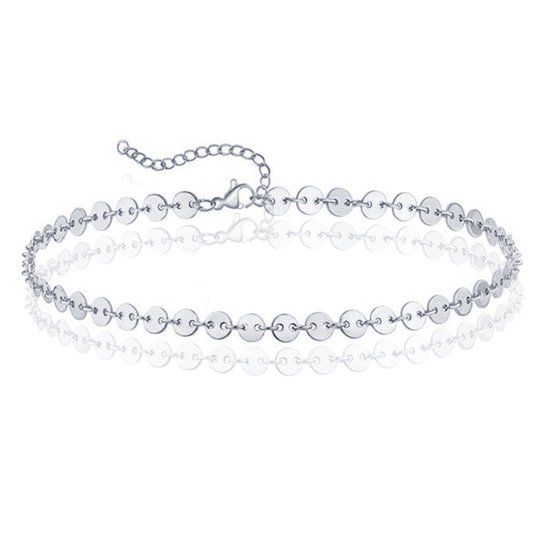 LGT JWLS Lookinggoodtoday Pailetten Enkelband Solo - Zilver