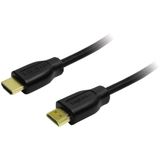 Logilink CH0038 - HDMI High Speed met Ethernet (V1.4) kabel, 2X 19-pin mannelijk (goud), zwart, 3m