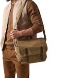Quadra Heritage Laptop tas van waterdichte canvas, olijfgroen