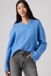 Levi's pull en maille douce à col en V - Femme - L - Bleu / Parisian Blue