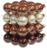 Othmar Decorations Boules de Noël - 36x pc - teintes brunes - D4 cm - verre - décoration de Noël