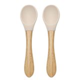 Lorelli Lepels Siliconen/Bamboe 2 stuks Beige