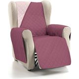 ECOMMERC3 Bankhoes voor 1-zits, zeer verstelbaar, voor 1-zitsbank/relax, omkeerbaar, kleur: aubergine/zalm, gevoerd en extra zacht, 100% Made in Spain