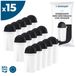 Wessper AquaClassic Sport filterpatronen, compatibel met Brita Classic, Aqua Select Classic, PearlCo, en AmazonBasics, verkrijgbaar in verpakkingen van 15 stuks