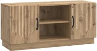 vidaXL TV-kast 102 x 34,5 x 47 cm Artisanaal eiken Bewerkt hout