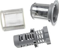 vhbw Set de filtres fins / filtres à saleté (3 pièces) compatible avec lave-vaisselle Hotpoint - Filtre de lave-vaisselle, 9cm Argent Gris