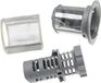 vhbw Set de filtres fins / filtres à saleté (3 pièces) compatible avec lave-vaisselle Hotpoint - Filtre de lave-vaisselle, 9cm Argent Gris